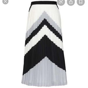 Chevron pleated skirt